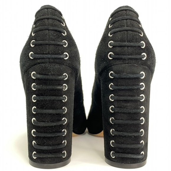 Vince Camuto Leather Corset 4" Block Heels - Picture 1 of 6